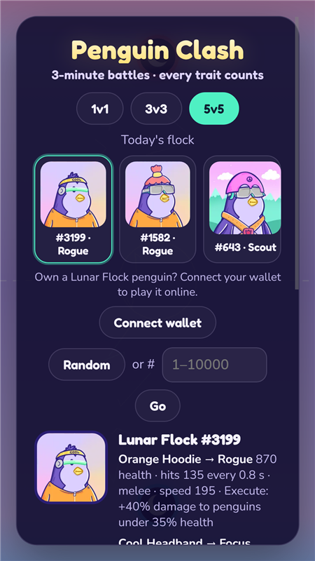 Penguin Clash lobby